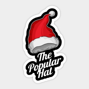 Santas Hat Is The Popular Hat For Christmas Sticker